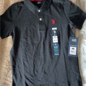 U.S. Polo Assn. Charcoal Polo with Red Logo for Kids